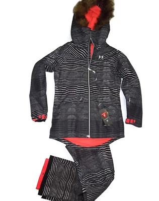 Under Armour women's Infrared Kymera Jacket & Pants Snow Set- Small -Black print - Image 1 of 4