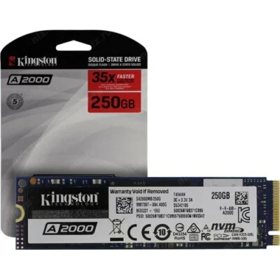 Kingston 250GB A2000 M2 NVMe PCI Express (S{A2000M8/250G}) Solid State Drive-UK - Image 1 of 4