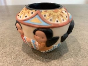 FRIENDS OF THE FEATHER by Enesco Native Girls On Pot Figurine Southwest - Picture 1 of 4