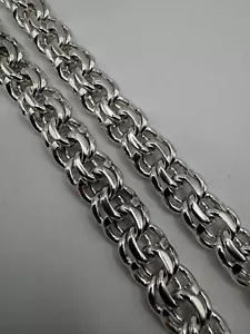 Catena uomo donna elegante argento 925 Ucraina 73,1g - 21,65 pollici ottimo regalo - Foto 1 di 10