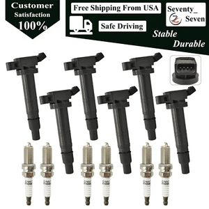 6pcs Ignition Coil & Iridium Spark Plug Kit For 2005-2011 Toyota Tundra 4.0L - Picture 1 of 6