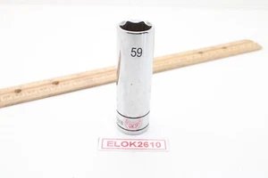 Par eléctrico GM8318 17mm 1/2" Drive 6 puntos métrico cromo pozo profundo enchufe - Imagen 1 de 6