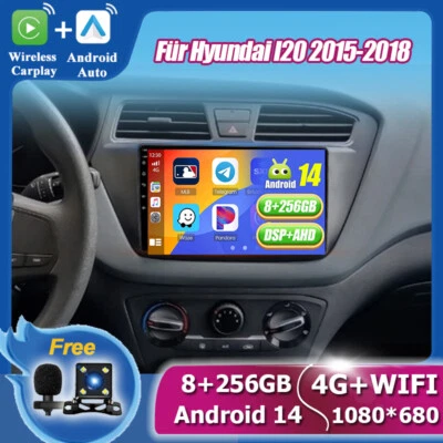 Android 14 Für Hyundai I20 2015-18 Autoradio Navi RDS Car Play DAB+💥8GB+256GB💥 - Bild 1 von 4