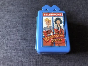 1990 Bill And Teds Excellent Cereal Box Phone Booth Container Toy Telephone - Picture 1 of 9