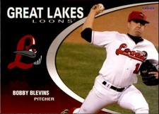 2008 Great Lakes Loons Choice #4 Bobby Blevins Briarcliff New York Baseball Card