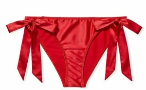 VICTORIA'S SECRET DREAM ANGELS SIDE TIE CHEEKY PANTY RED SATIN XS S M L XL NWT - Picture 1 of 4