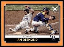2020 Big League Base Orange #80 ian Desmond - Colorado Rockies