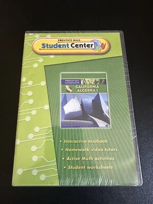 Prentice Hall Student Center Mathematics CALIFORNIA ALGEBRA 1 (2009 CD-ROM) L - Image 1 of 2