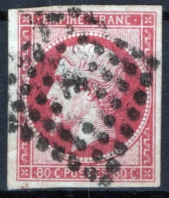 France 20 Used VF (Maury #17A) 80c carmine Napoleon ZAYIX 0825SB3901 - Image 1 of 2