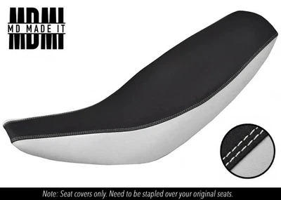 FUNDA ASIENTO VINILO AGARRE PERSONALIZADO SUZUKI DR 125 08-13 BLANCO Y NEGRO Foto 1 de 4