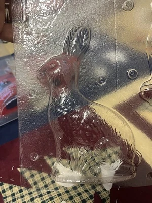 Lote de 6 moldes de caramelo de chocolate de plástico conejo vacaciones de Pascua Foto 1 de 4