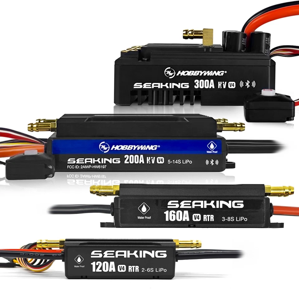 TFL Hobbywing SeaKing V4 120A 160A 200A 300A Water cooling ESC for RC Model Boat - Image 1 of 1