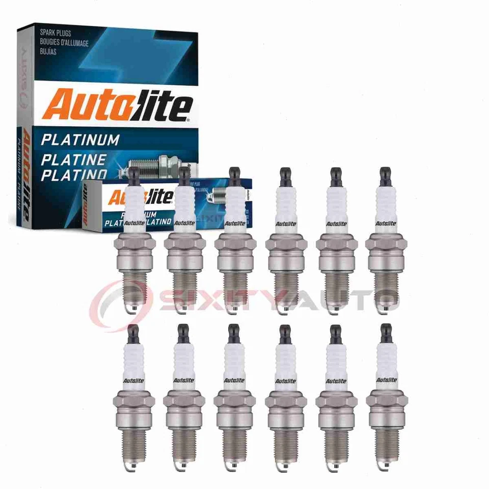 12 pc Autolite Platinum Spark Plugs for 1974 Panther DeVille Ignition ko - Image 1 of 4