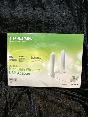 TP-LINK (TL-WN822N) 300 Mbps High Gain Wireless USB Adapter (NEW FACTORY SEALED) - Image 1 of 4