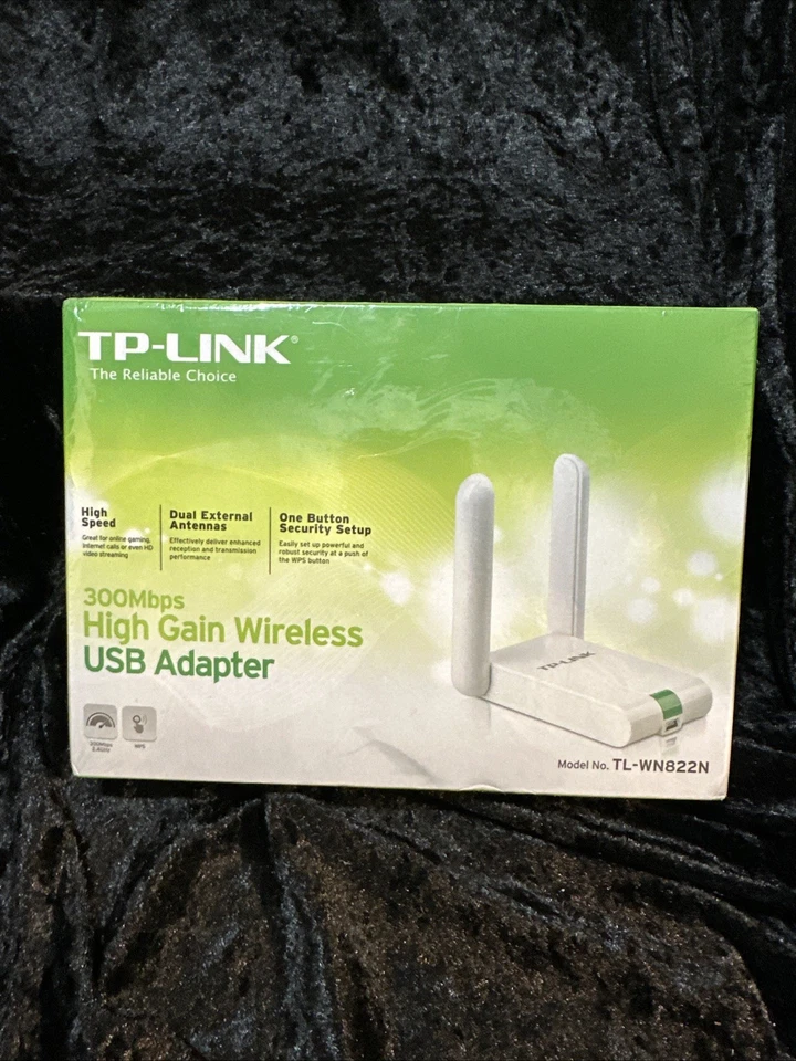 TP-LINK (TL-WN822N) 300 Mbps High Gain Wireless USB Adapter (NEW FACTORY SEALED) - Image 1 of 4