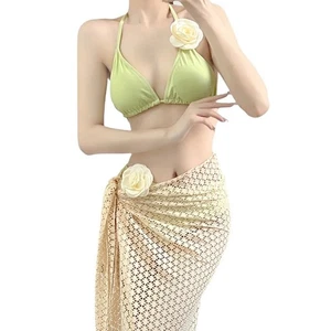 Summer Sling Bikini for Women 2025 Solid Color Swimsuit for Hot Spring - Picture 1 of 18