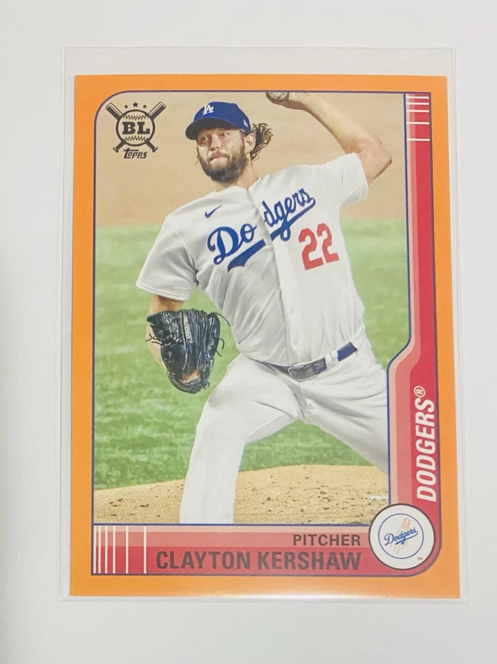 2021 Topps Big League - Veterans & Rookies Clayton Kershaw #37 Orange Border  - Image 1 of 2