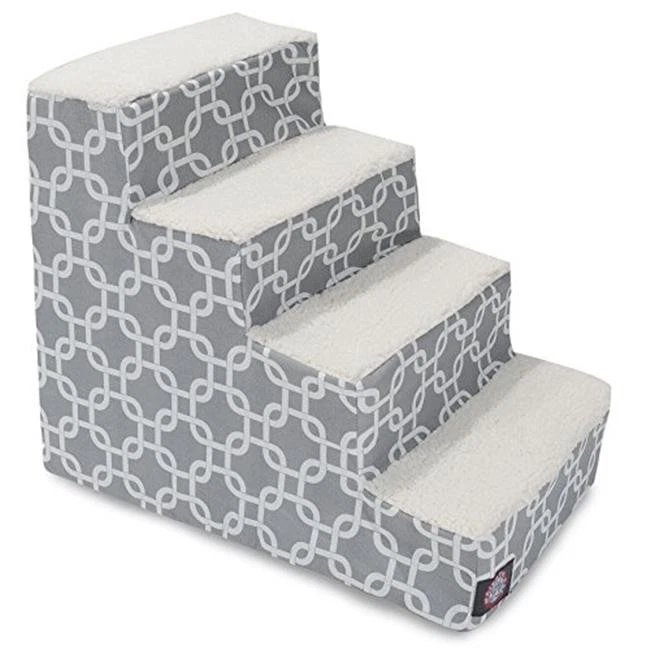 MajesticPet 788995675334 4 Step Links Sherpa Pet Stairs  Gray - Image 1 of 1