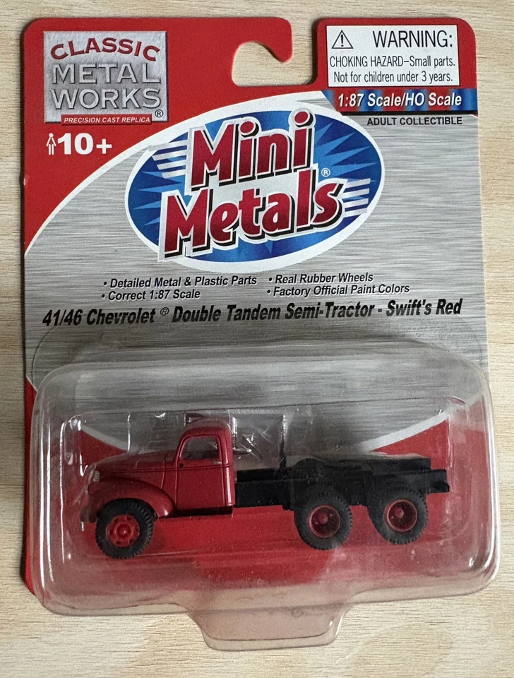 Mini tractor Chevy Classic Metal Works 31156 HO Metals Swift’s Red '41-46 Foto 1 de 1
