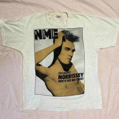 RARE 1991 MORRISSEY Shirt NME Magazine Cover The Smiths T-Shirt XL ORIGINAL 90’s - Image 1 of 4