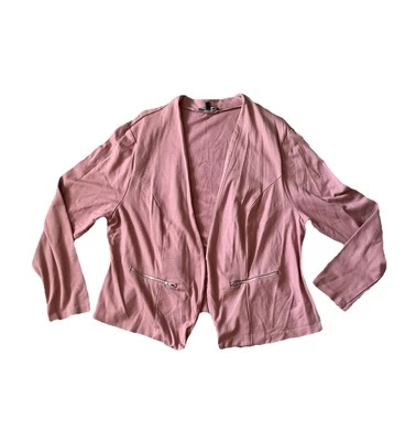 Blazer Charlotte Russe Frente Abierto Para Mujer 2X Rosa Manga Larga Foto 1 de 4