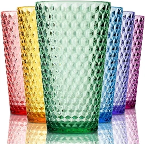 Laguna Plastic Drinking Glasses, Premium Quality Durable Bpa-Free Water Tumblers - Picture 1 of 12