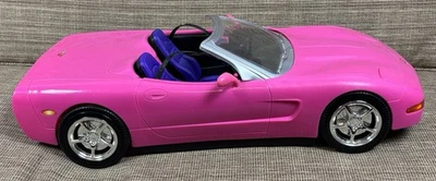 Barbie Corvette 2001 coche con control remoto sin control remoto Mattel sin probar  Foto 1 de 4