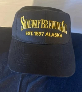 Skagway Brewing Co Est 1897 Alaska Blk Hook/Loop strap "Free Beer Tomorrow" Hat - Picture 1 of 6
