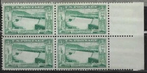 1952 US Scott# 1009 Grand Coulee Dam Reclamation 3c Block Of 4 MNH OG - Picture 1 of 1