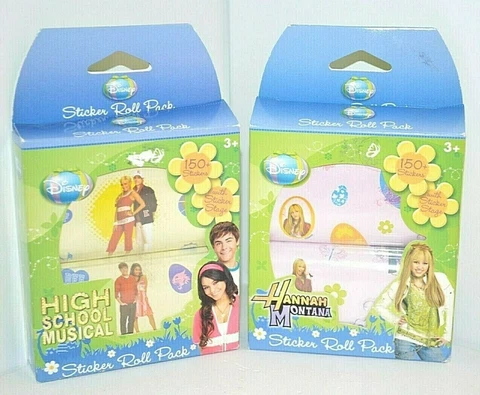 U PICK Disney STICKER ROLL Pack HANNAH Montana or HIGH School MUSICAL Age 3+ NEW Cover