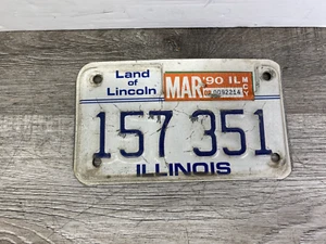 Targa Moto Illinois 157 351 1990 - Scaduta Marzo 1990 - Foto 1 di 2