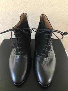 Botines eduardianos Laure Bassal de cuero para mujer punta de ala 6 Francia ¡IMPRESIONANTES! - Imagen 1 de 13