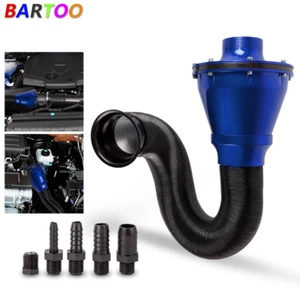 Universal Blue 70mm Cold Air Intake System Air Filter Kit Auto Car - Picture 1 of 10