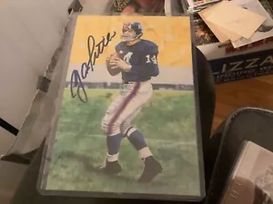FIRMADO Y. Postal del Salón de la Fama de la NFL A. Tittle - Imagen 1 de 2