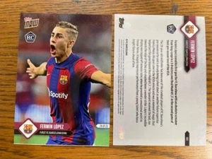 2023 Topps Now Summer Tour FC Barcelona #1 Fermin Lopez SPAIN RC SP - Picture 1 of 1