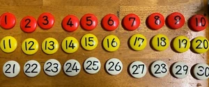 Magnetic Number Buttons 1-30 - Picture 1 of 5