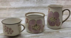 Vintage Denby Langley Gypsy Steinzeug, Milchkännchen, Schüssel und Tasse Set - Bild 1 von 8