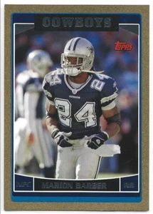 Marion Barber-Dallas Cowboys- 2006 Topps Football GOLD Card #53 (1756/2006) - Picture 1 of 2