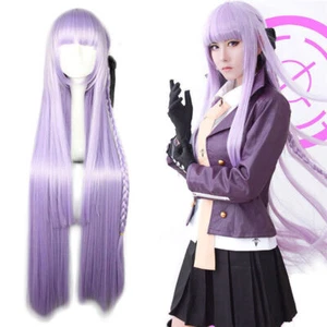 Anime Danganronpa Kyoko Kirigiri Wigs Long Straight Light Purple Hair Cosplay - Picture 1 of 4