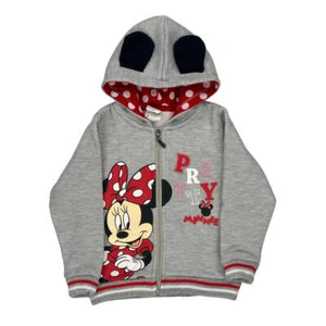 Age 12-18 Months Disney Cartoon Hoodie - 2XS Grey Cotton Blend - Picture 1 of 8