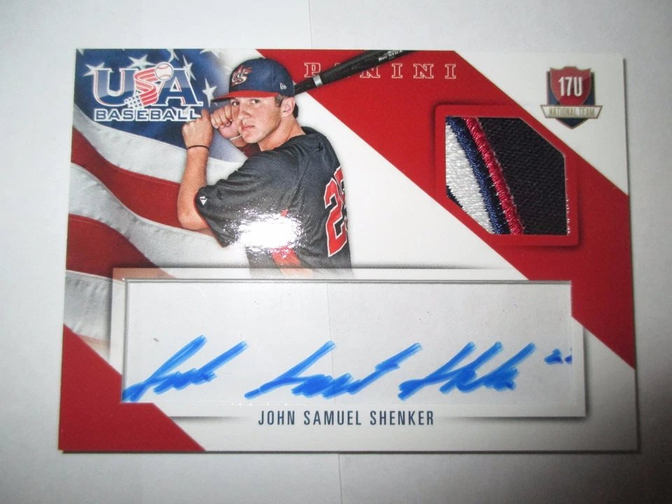 JOHN SAMUEL SHENKER 2015 Panini USA Baseball GU PATCH Autograph #19/49 Auburn - Image 1 of 1
