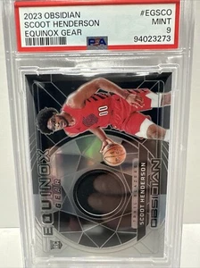 2022-24 Panini Obsidian Scoot Henderson Rookie Equinox Gear Patch 239/249 PSA 9 - Picture 1 of 8
