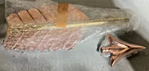 Good Directions Copper Arrow Feather with Copper Arrow Head - Weathervane Parts - Picture 1 of 1