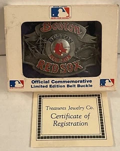 1988 Vtg. Baseball MBL Limited Ed. Boston Red Sox Belt Buckle #2177 of 10,000 - Picture 1 of 5