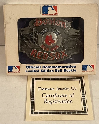 1988 Vtg. Baseball MBL Limited Ed. Boston Red Sox Belt Buckle #2177 of 10,000 Cover