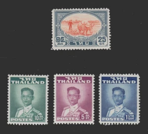 1940-1960 TAILANDIA REY BHUMIBOL ADULYADEJ, ARROZ ARADO SCT.248,283-4,288 MI.242 - Imagen 1 de 2