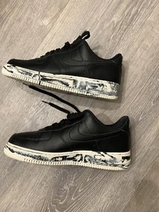 Size 10 - Nike Air Force 1 '07 LV8 Black Marble - Picture 1 of 7