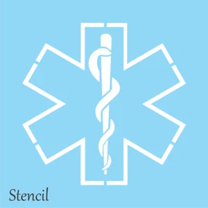 Plantilla paramédica EMS Parche Símbolo Médico de Emergencia Estrella de la Vida Hágalo usted mismo Signos de Arte - Imagen 1 de 9