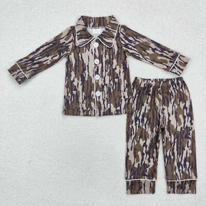 Baby Boys Mossy Camouflage Long Sleeve Button Two Pieces Pajama Set - Picture 1 of 1