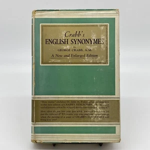Crabb's English Synonymes Antique 1917 Revised Enlarged HC Dust Jacket - Imagen 1 de 12
